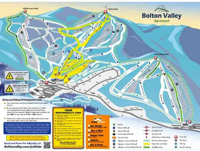 Three Bolton Valley Resort Single-Day Non-Peak Lift Ticket Vouchers - Photo 1