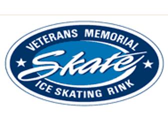Veterans Memorial Ice Skating Rink - 4 Admission Passes and 4 Skate Rental Passes