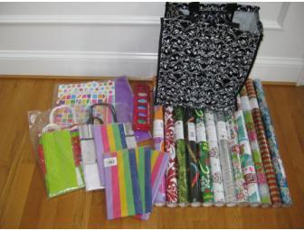 Huge Bag of Wrapping Paper and Related Items