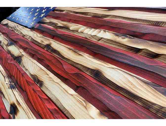 'Flags of Valor' Rustic Wood American Flag from 'The Homefront Collection'! 24.5' x 13'