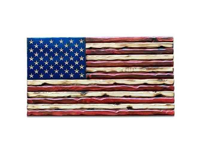 'Flags of Valor' Rustic Wood American Flag from 'The Homefront Collection'! 24.5' x 13'