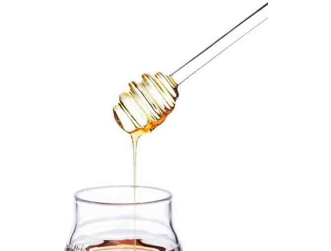 Beehive Crystal Honey Jar with Glass Honey and Syrup Dipper Stick!