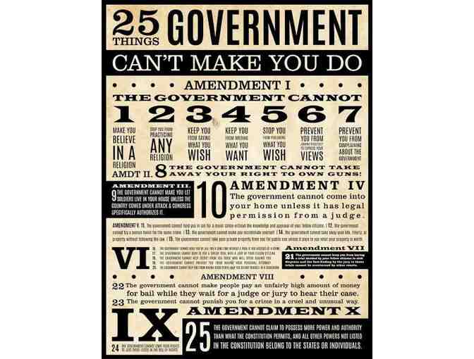 '25 Things Government Can't Make You Do' Poster!  Impressive AND Educates!