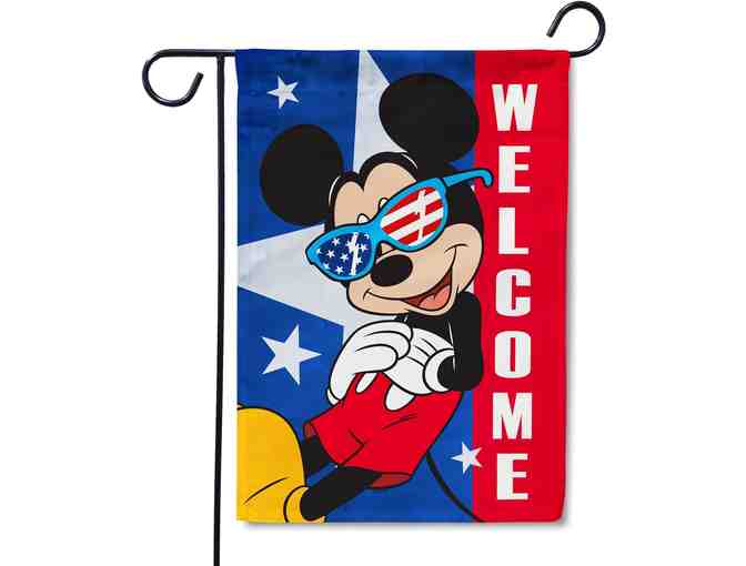 Patriotic Mickey Mouse Welcome Garden Flag - Photo 1