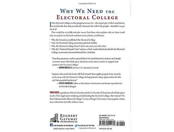 Autographed! Tara Ross' Book: 'Why We Need the Electoral College'