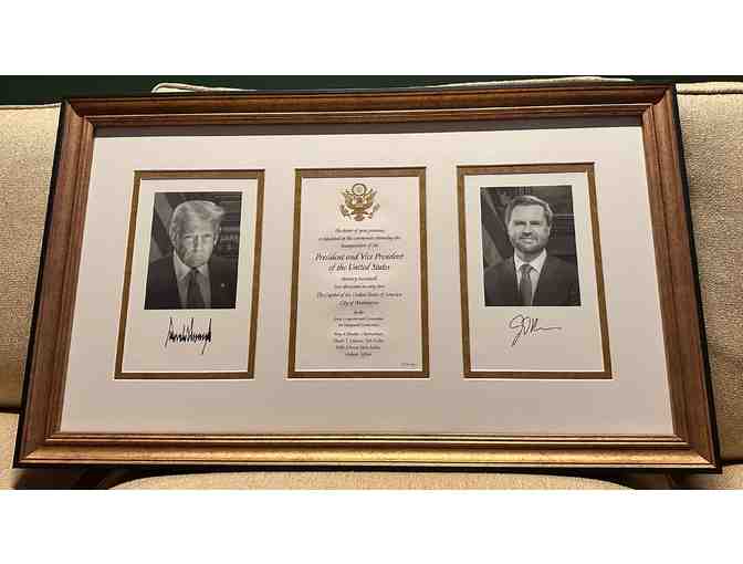 2025 Framed Inaugural Invitation