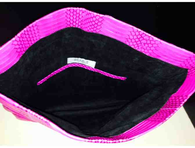 PINK SNAKESKIN CLUTCH by BSABLE