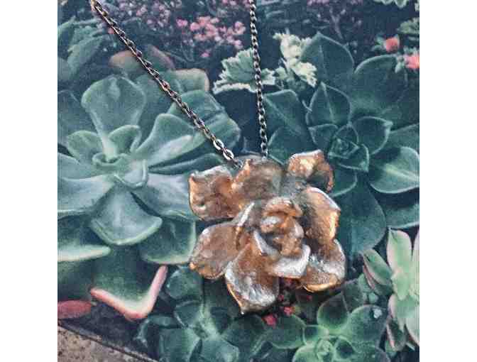Pewter Succulent Necklace by Tyramin