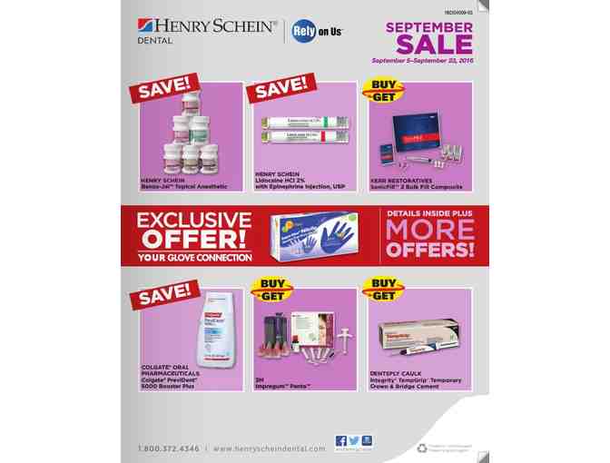 One (1) Half Page Ad in '2017 Henry Schein Sales Flyer'