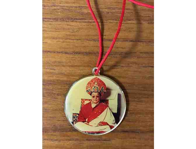 Blessed Photo Pendant with Dudjom Rinpoche and Guru Rinpoche