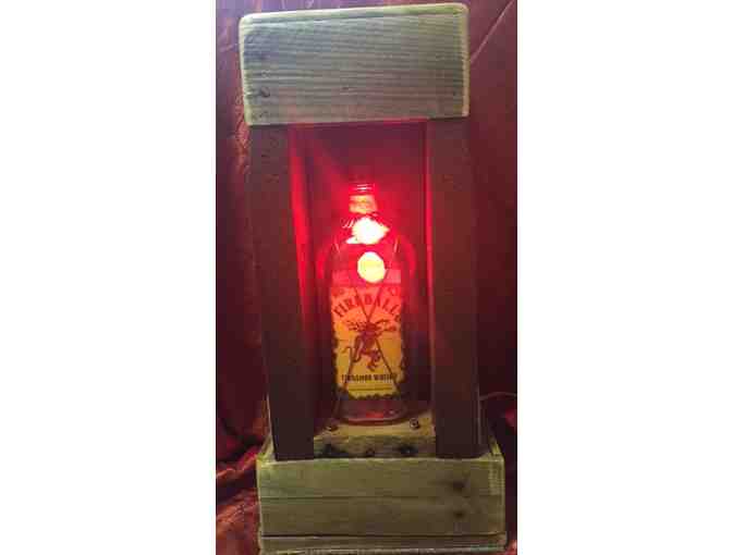 Fireball Whiskey Wooden Lamp