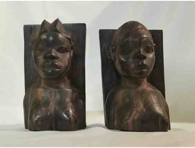 Hand Carved African Bookends