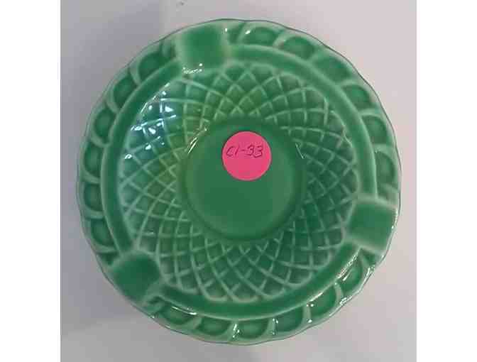 Homer Laughlin Harlequin Green Basket Weave Ashtray