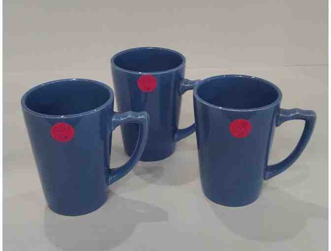 Homer Laughlin Harlequin Blue Cups, 3 pcs