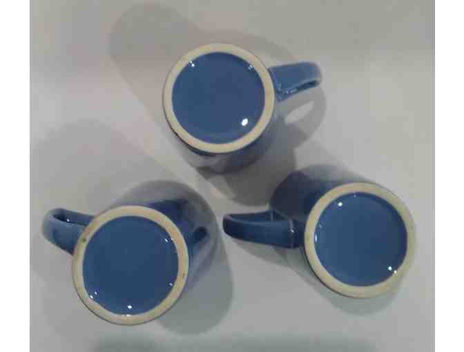 Homer Laughlin Harlequin Blue Cups, 3 pcs