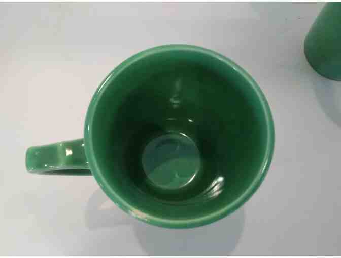 Homer Laughlin Harlequin Green Cups, 3 pcs