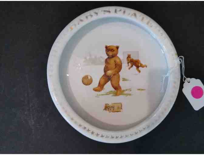 Harker Baby Plate, Bear Print, 1914