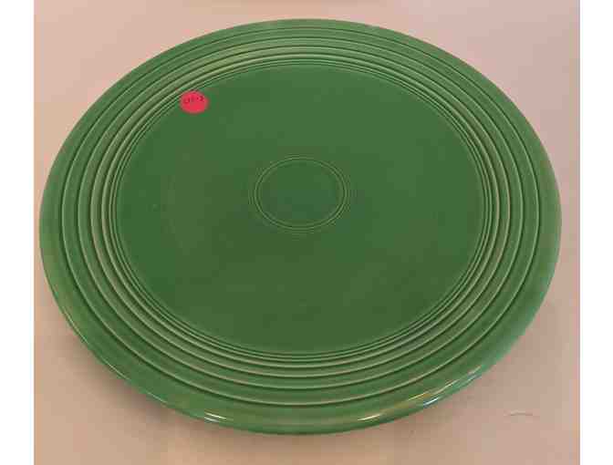 Homer Laughlin Fiesta Double Footed Original Green Chop Plate