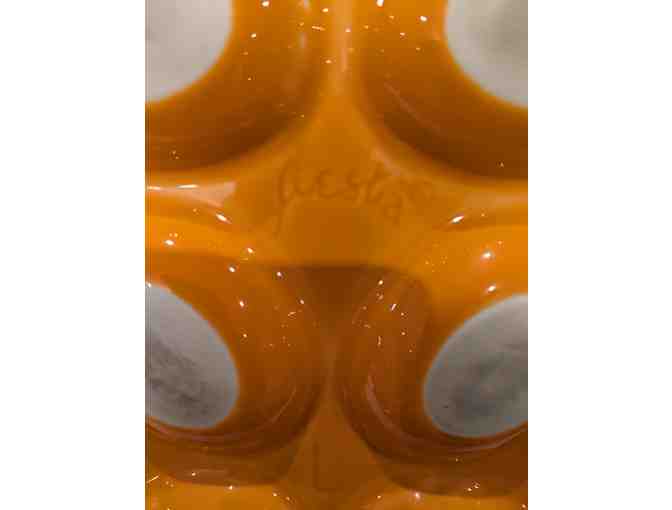 Homer Laughlin Fiesta Tangerine Deviled Egg Plate