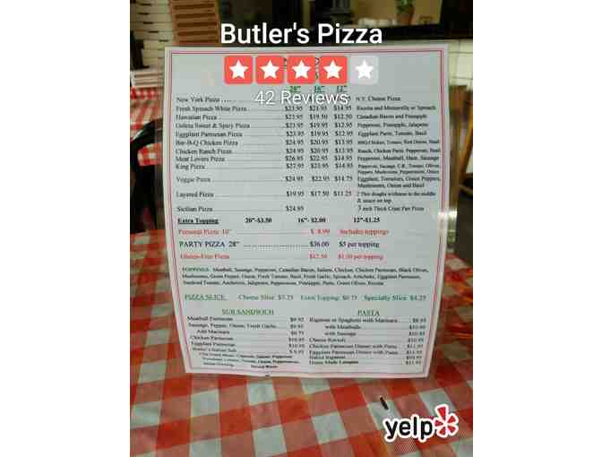Butler's Pizza- $20 Gift Certificate