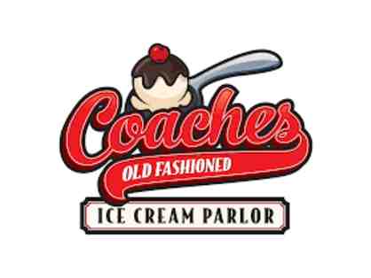 Coaches Ice Cream-(5) Free Single Scoop Cards!