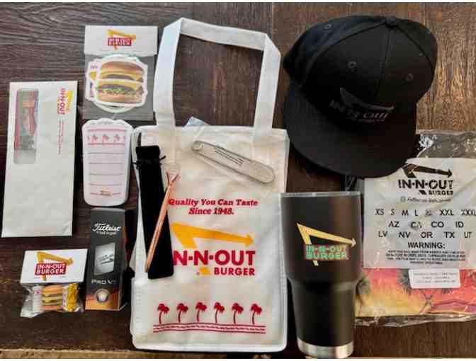In-N-Out-Bag Merch and 10 gift cards!