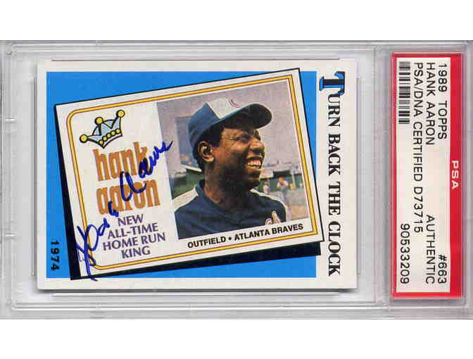 Hank Aaron Atlanta Braves PSA/DNA Certified Authentic Autograph - 1989 Topps