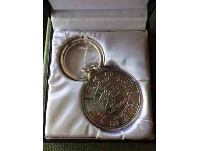 Sterling Silver BVLGARI key chain