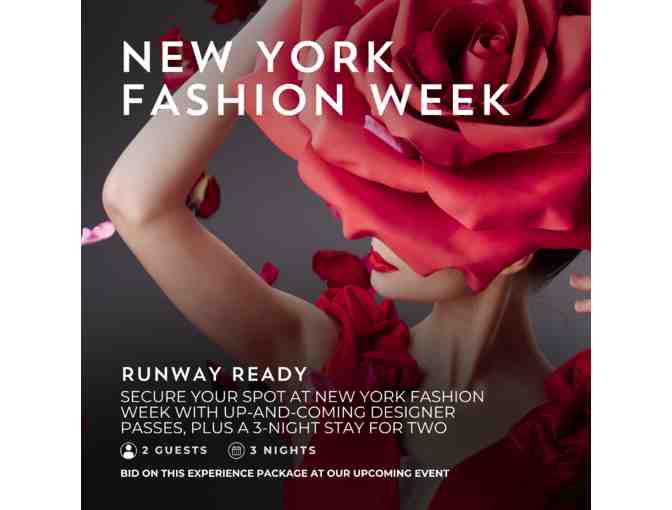 New York Fashion Week Up-and-Coming Designer Passes with a 3-Night Stay for (2)