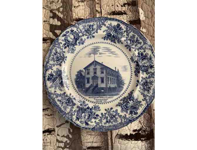 LARGER OLD TOWN HOUSE, MARBLEHEAD, MA - 10 INCHES - ADAMS PLATE, IMPORTED FOR RM COOK