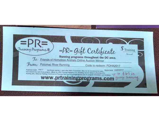 Potomac River Running Company Group Training Gift Certificate