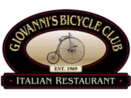 $75 Giovanni's Bicycle Club Gift Card & Educated Guess Pinot Noir