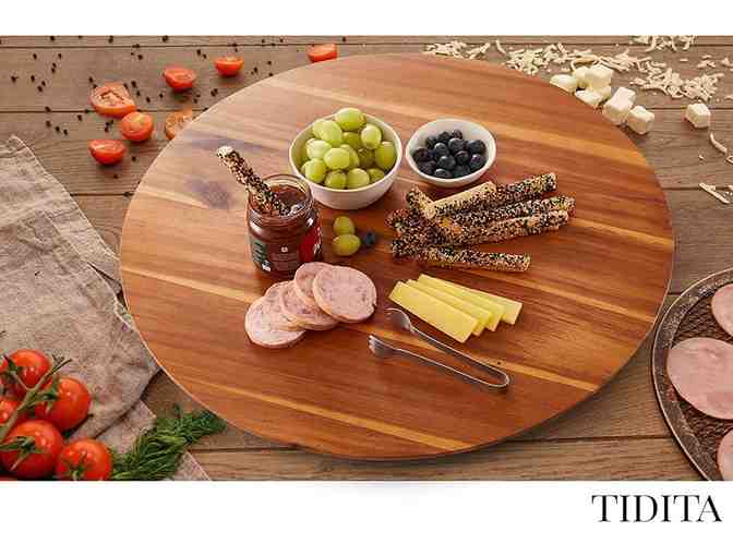 Acacia Wood Lazy Susan Organizer Turntable - Photo 1