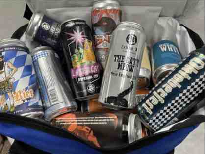 Cooler with 50 assorted craft beers