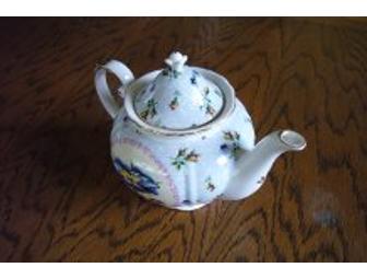 Floral Teapot, MarketSpice Tea &  Set of Towels