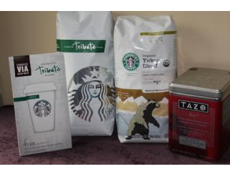 Starbucks coffee, tea and teapot