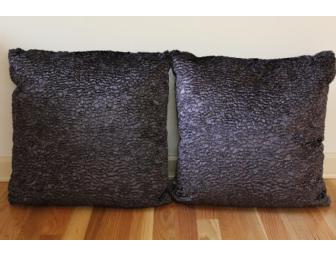 Two gorgeous, rich, brown throw pillows