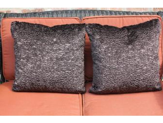 Two gorgeous, rich, brown throw pillows