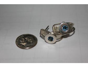 Sterling Silver and Blue Topaz Earrings by Samantha Freeman