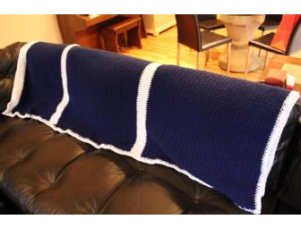 Handmade crocheted twin-size blanket