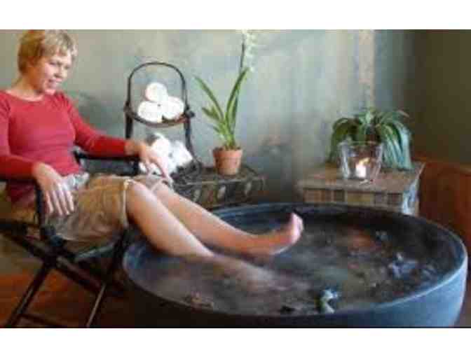 $180 Spa Soak Gift Certificate for Mini Glow Facial, Manicure and Pedicure and Blow Out