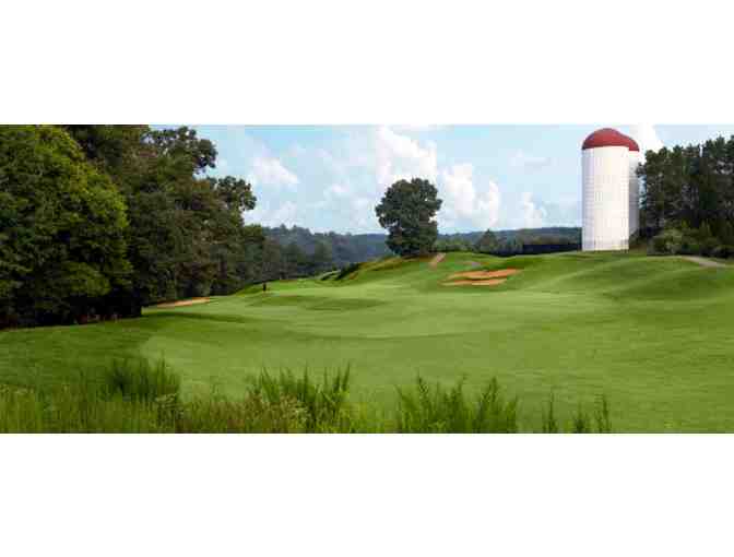 One foursome with carts at The Golf Club at Bradshaw Farm in Woodstock, GA.