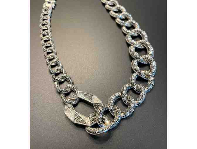 Judith Jack Sterling Silver Marcasite Necklace