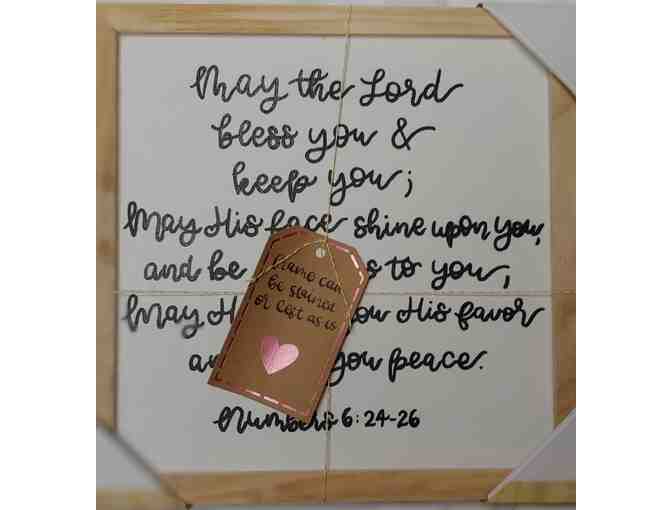 Hand Lettered Numbers 6:24-26 - The Blessing Wall Canvas