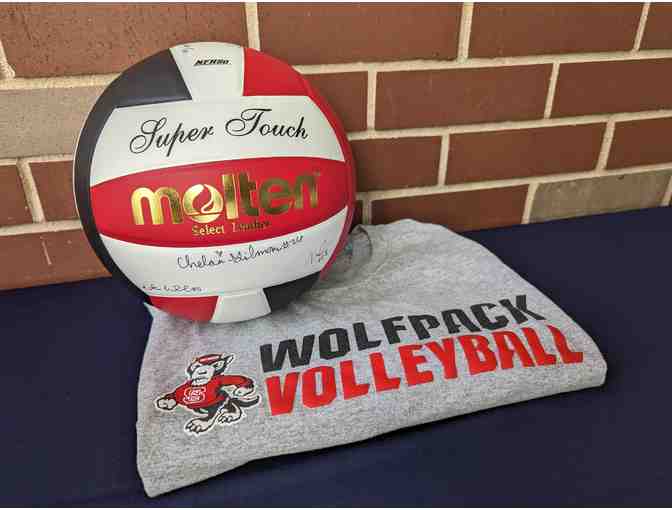 NC State Volleyball Fan Pack: Signed Volleyball + Poster with T-shirt