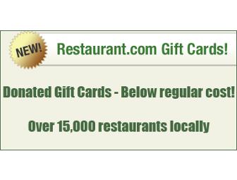 $75 Restaurant.com Gift Certificate, 15.000 restaurants (all US states)