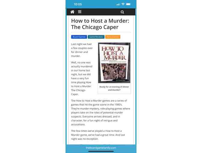 PARTY GAME: 1996 'Murder Mystery' (Vintage) - 1920's Gangster Theme