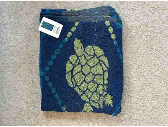 Turtle BEACH TOWEL - Cute, Large Size (72'x36')