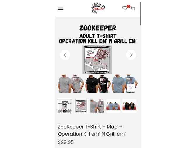 LIONFISH: T-Shirt (In Grey, Adult Size Large)