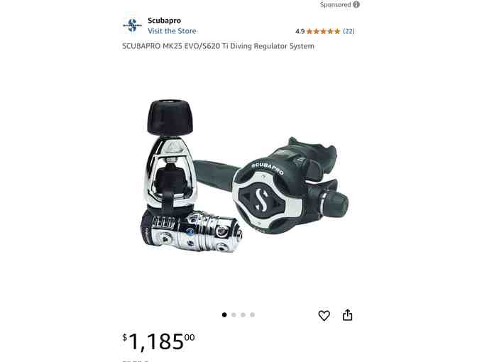 2 SCUBA: REGULATOR (New: MK-25 Scuba Pro S620)